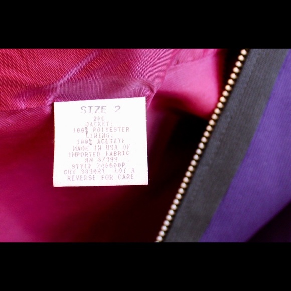 Donna Ricco purple jacket with black accents - Picture 3 of 5